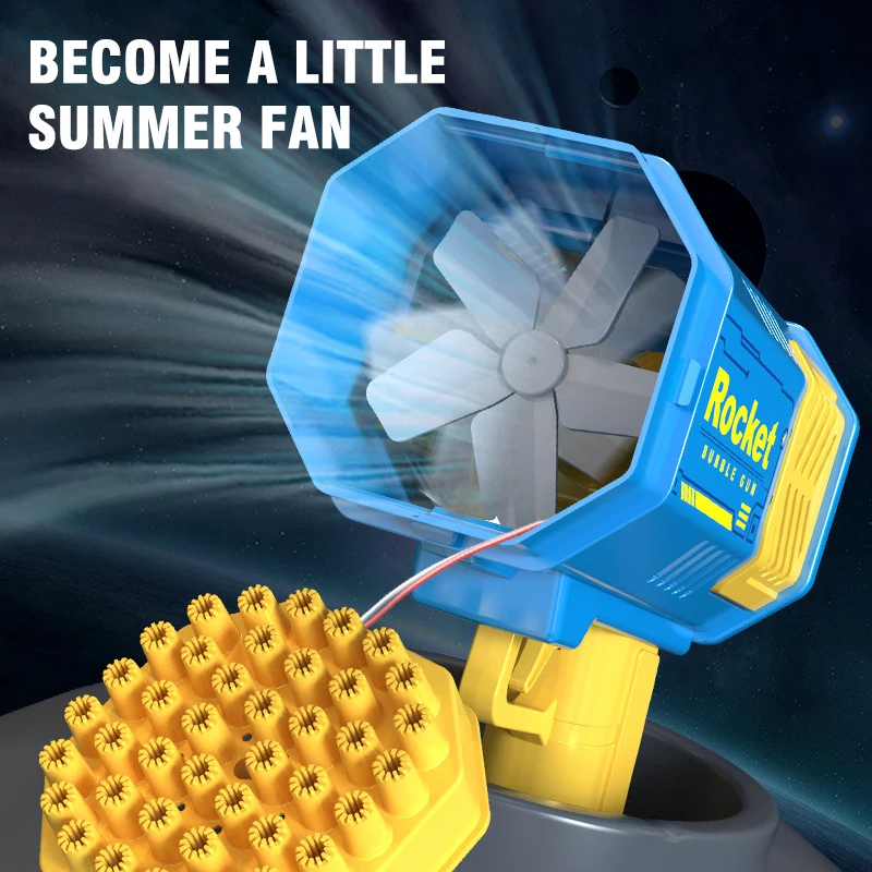 40 Holes Electric Rocket Bubble Gun Automatic Blowing Soap Maker Machine Toy Kids Outdoor Fight Fantasy Toys For Boys Game Gift 5