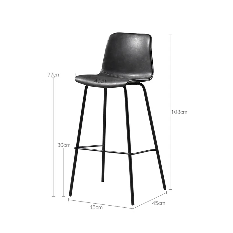

Black high chair in bar and caf é