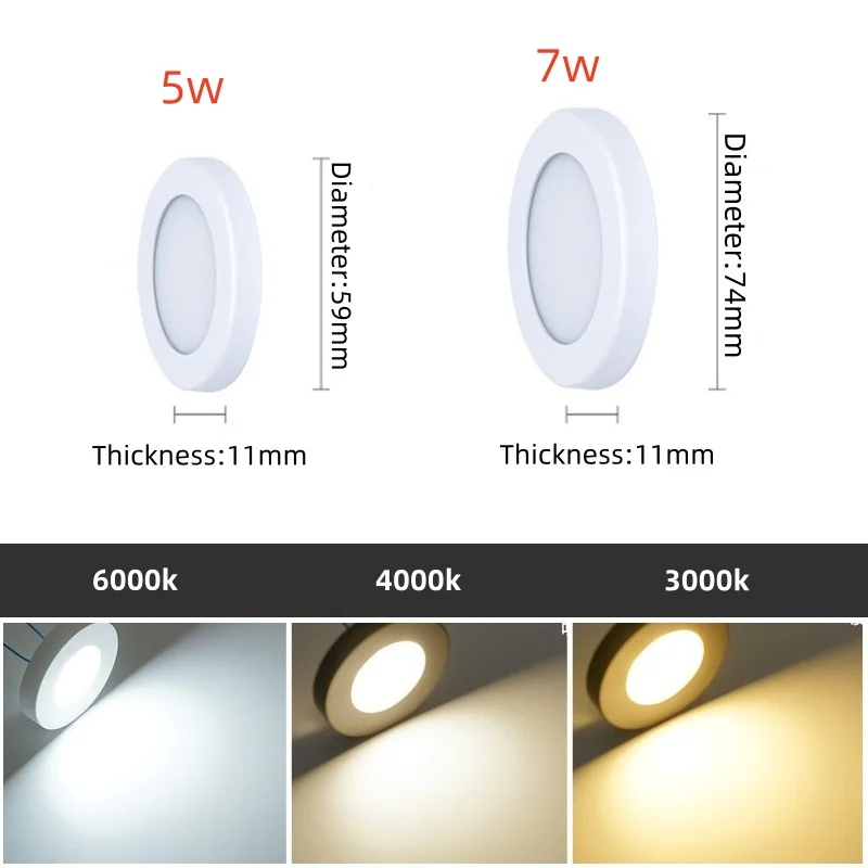 LED Downlight LED Downlight Mini Surface Mounted 220V 240V 5W 7W Panel Spot Light Ultra thin Indoor Lighting