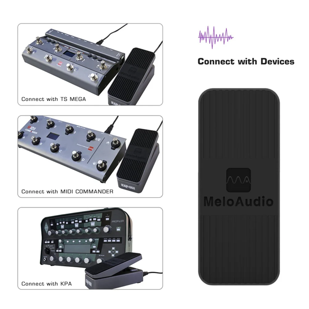 Meloaudio midi commander guitar portátil usb midi controlador de pé com
