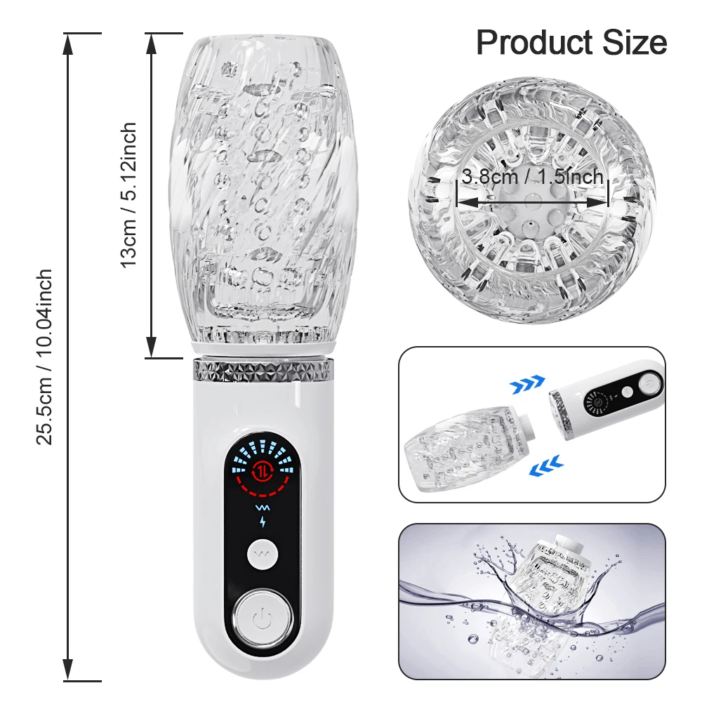 Male Masturbator Automatic Telescopic Rotating Vibrating For Men Glans Trainer Masturbation Cup Thrusting_voghion.com