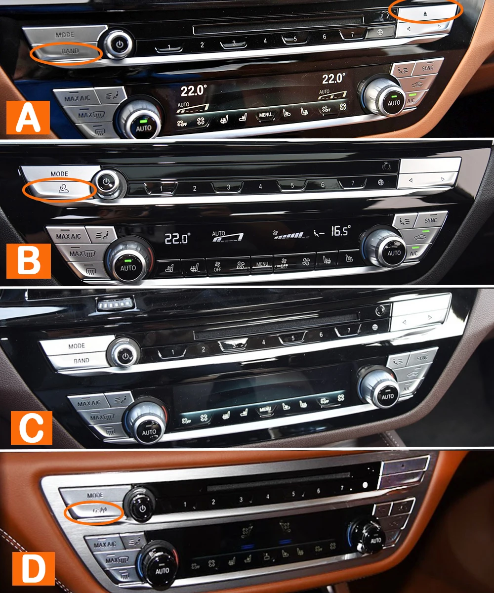 Dashboard Air Conditioning Control AC Buttons Switch Cover