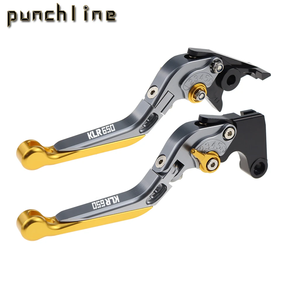 Fit For KLR650 KLR 650 2018 KLR-650 Motorcycle CNC Accessories Folding Extendable Brake Clutch Levers Adjustable Handle Set 5