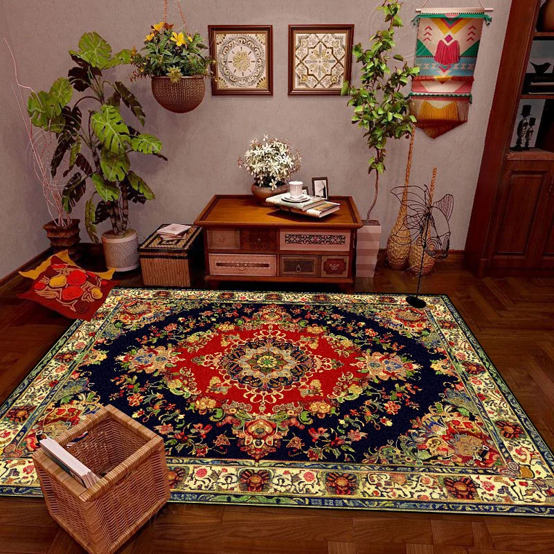 Persian Style Luxury Large Living Room Carpet Washable Room Decor Home Floor Mats Lounge Soft Rugs Non-slip Bedroom Bedside Rug 4