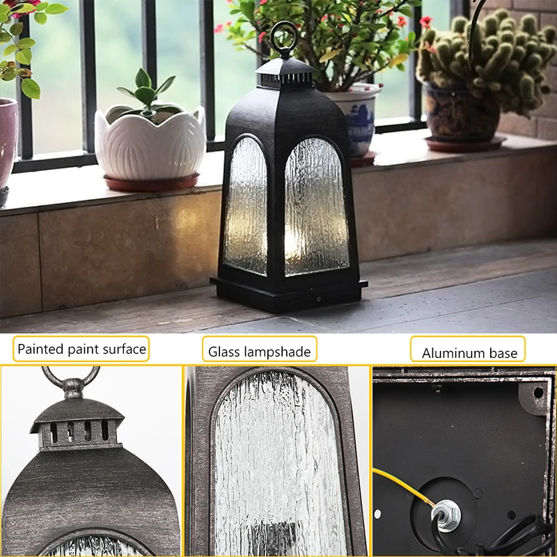 Grand Patio Outdoor Post Light Hardwire Landscap Floor Lantern Weather Resistant Walkway Lighting for Driveway Lawn Patio Garden 6
