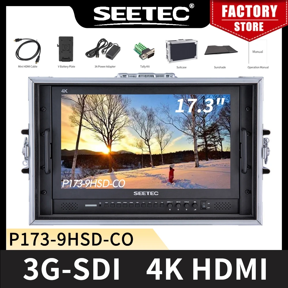 SEETEC P173-9HSD-CO 17.3 Inch IPS 3G-SDI 4K HDMI Broadcast