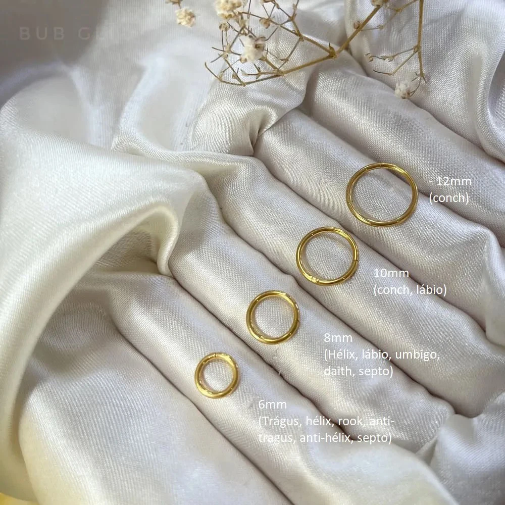 10/50PCS G23 Titanium Nose Ring 16G 18G 20G Hinged Clicker Segment Septum Hoop Women Men Ear Cartilage Earring Piercing Jewelry 2