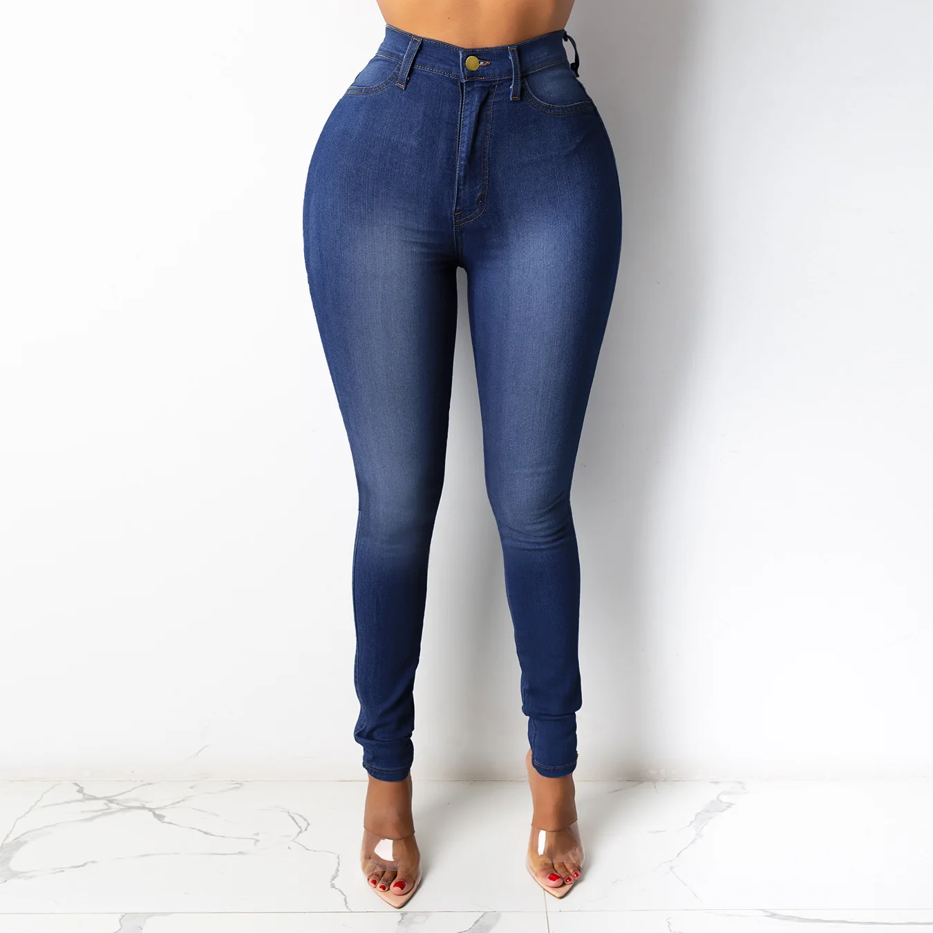 Black Skinny Jeans 2022 Spring Women Fashion Push Up High Waist Slim Fit Jeans Jeggings Woman Vintage Blue Denim Pencil Trousers blue jeans Jeans
