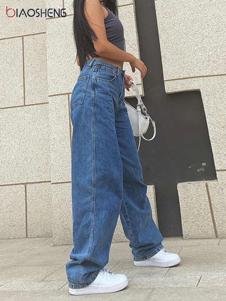 Baggy Jeans Woman High Waist Mom Jeans 