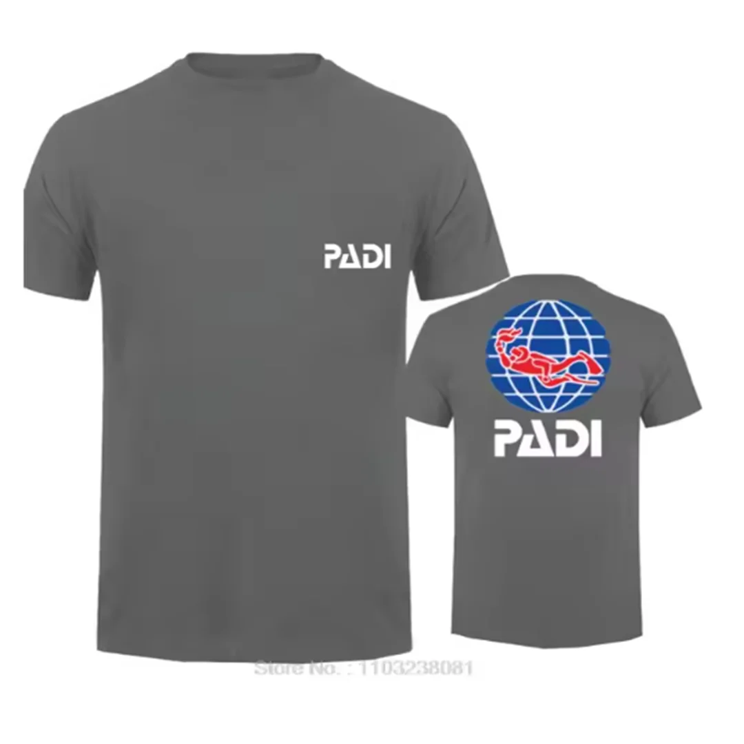 Scuba Driver Padi T-shirt Men's casual quick drying T-shirt hip-hop T-shirt short sleeved top round neck oversized men clothing 5