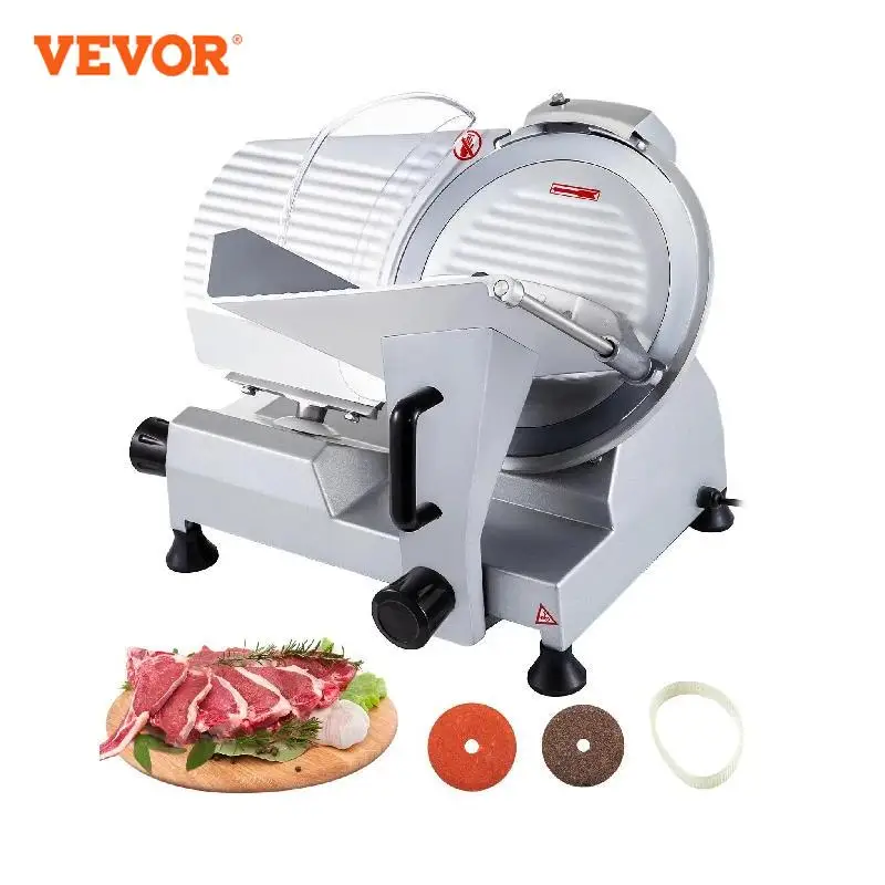 VEVOR 12in Blade Electric Meat Slicer Cutting Machine Kitchen Chopper Vegetable Cutter for Beef Turkey Home Appliance Commercial