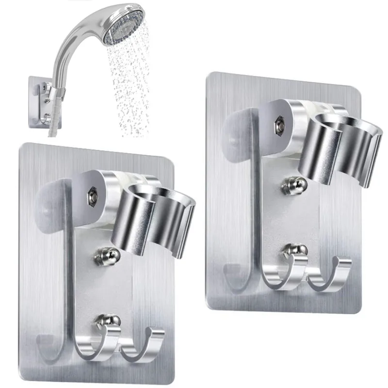 Aluminum Shower Holder Adjustable Punch Free Bathroom Shower Head Stand