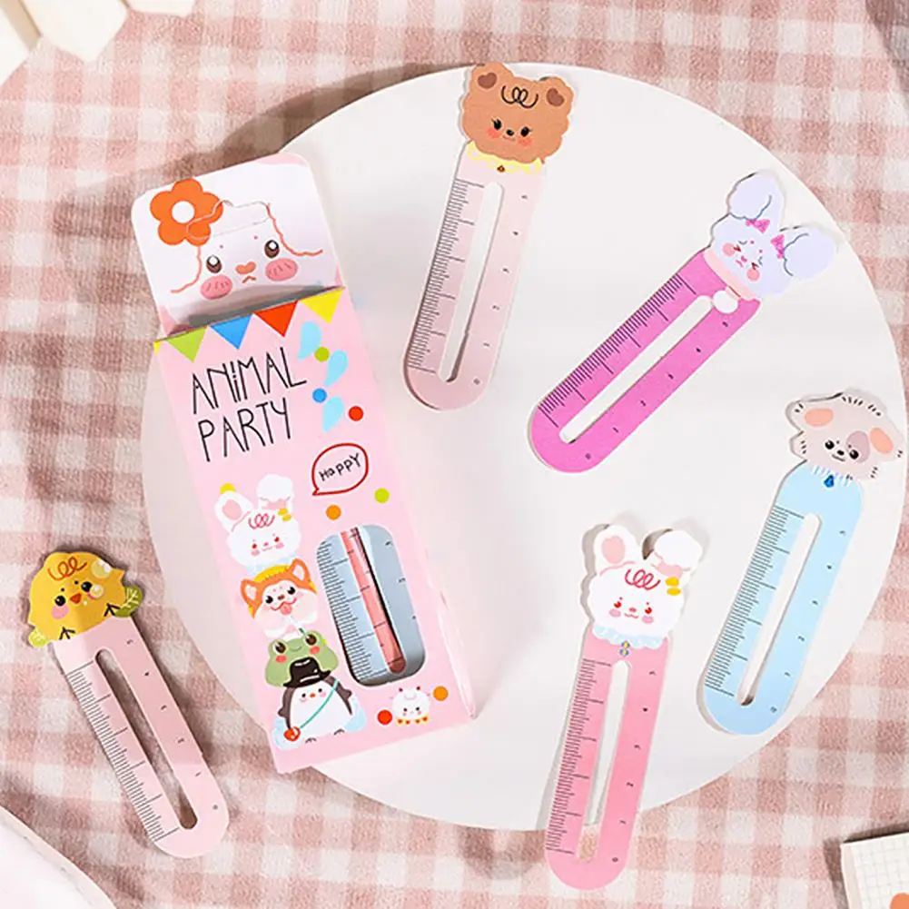 Bright Colored Bookmarks for Children Cartoon Bookmark for Kids Cute Cartoon Animal Flower Bookmarks Portable Paper Kids'