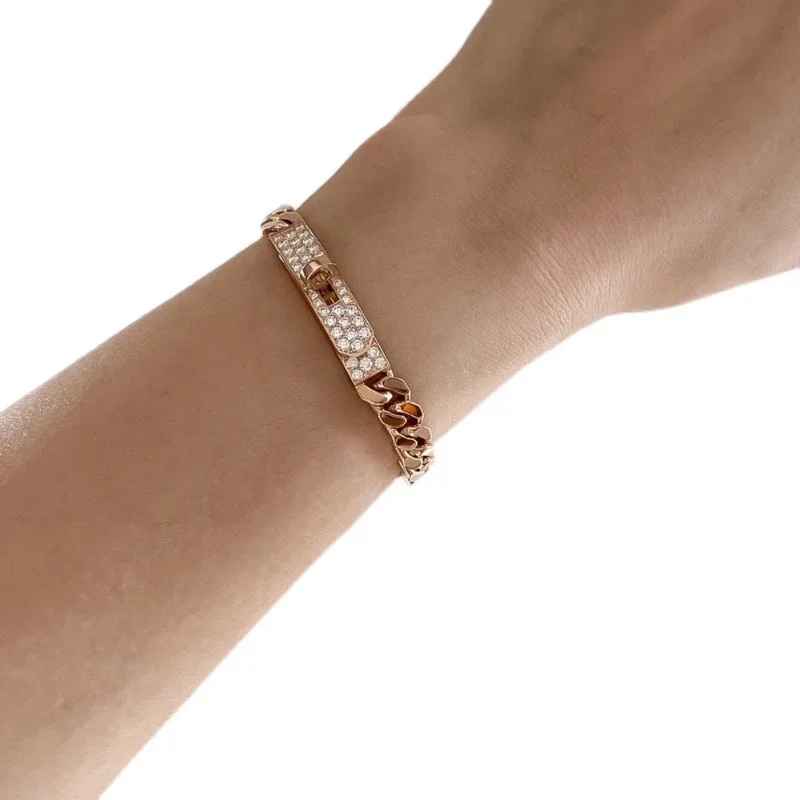 Bracelet female tide ins niche design light luxury rose gold plating