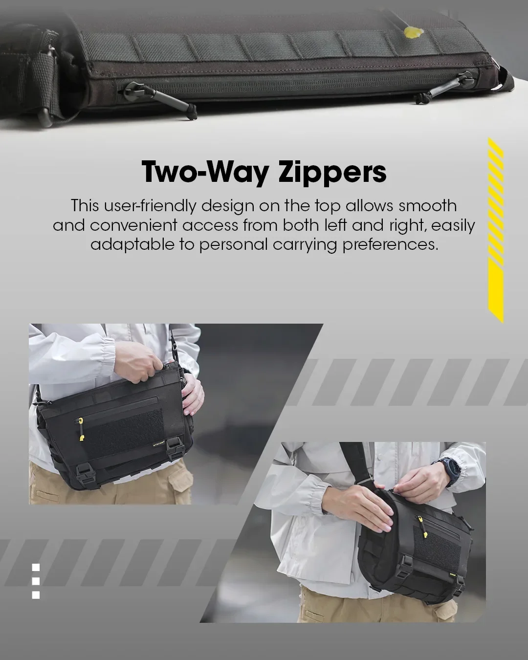 NITECORE SLB06 Messenger Bag Crossbody Bag Black Sling Bag