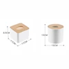 Wooden Tissue Box Napkin Holder Cover Toilet Paper Handkerchief Case Solid Simple Stylish Wood Home Car Wipe Organizer Container 5