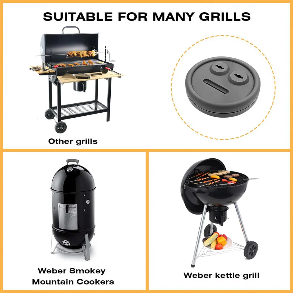 BBQ Grill Probe Grommet Heat Resistant Barbecue Thermometer Grommet