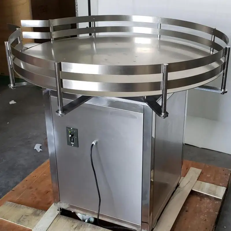Automatic Round Rotating Plastic Glass Bottle Feeding Accumulation Collecting Machine Packaging Turn Table Send By Sea To Port 4