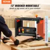 Power Benchtop Planers, Three-Blade, Two Speed, 13" Width Worktable Thickness Planer with Extended Infeeding Table, Low Noise 2