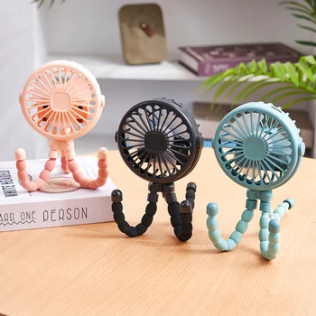 유모차 선풍기 휴대용 충전식 USB 블레이드리스 소형 접이식 팬, 미니 환풍기 사일런트 테이블, 야외 쿨러 넥 선풍기