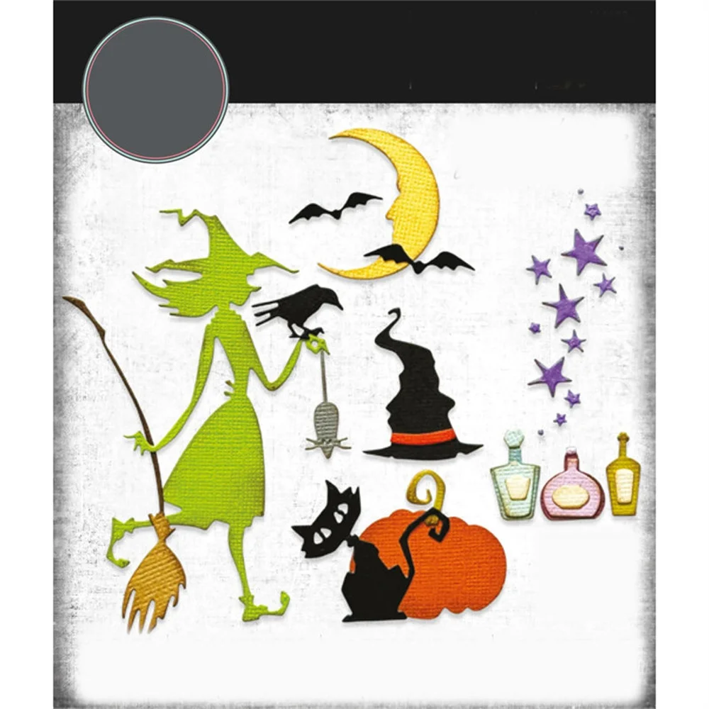 Metal Cutting Dies Halloween Metal Cutting Dies and Stamp Scrapbook Diary Decoration Stencil Embossing Template DIY Greeting Card Handmade