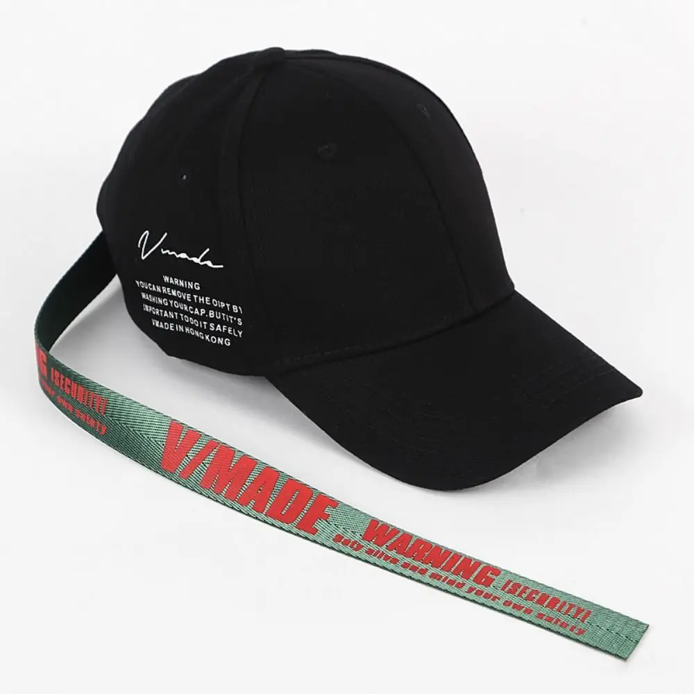Streetwear Punk Sonnenschutz-Kappe mit Langem Band Hip-Hop Hüte Entenschnabel-Mütze Baseball-Caps – Detail 7