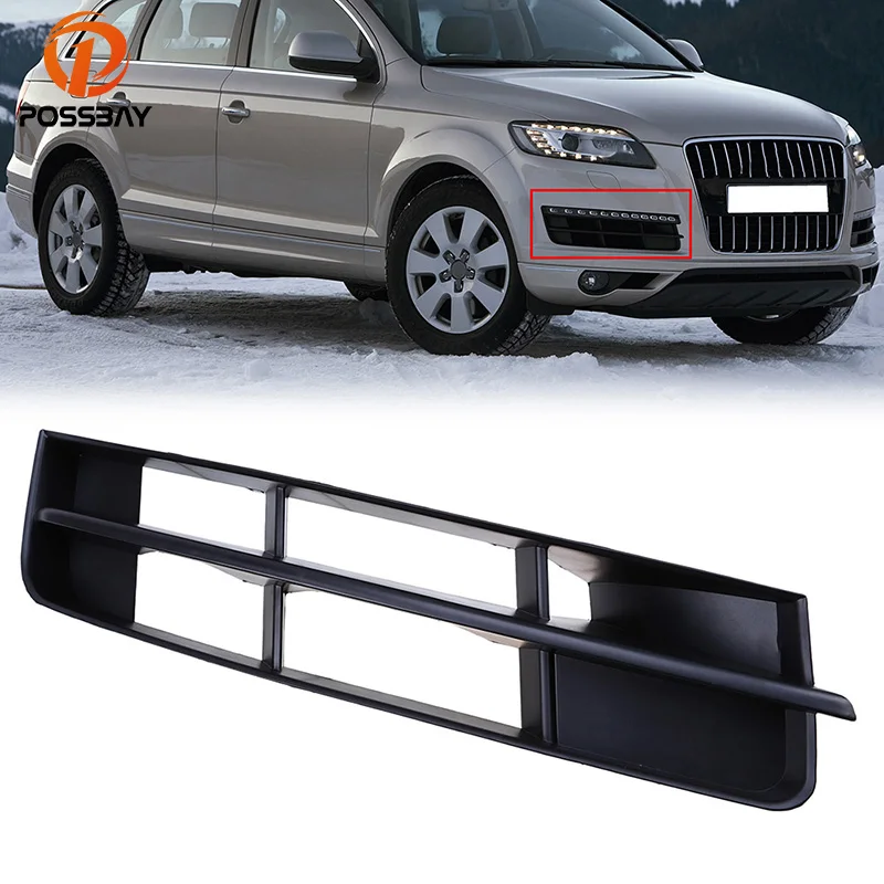 

POSSBAY Right Side Grill Car Cover for Audi Q7 MK1 2010-2015 Facelift Lower Racing Grille Front Bumper Protect Parts