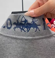 Marque de luxe hommes Polo revers ours broderie impression à manches longues 100 coton T-Shirt automne affaires mode exquis vêtements pour hommes 2