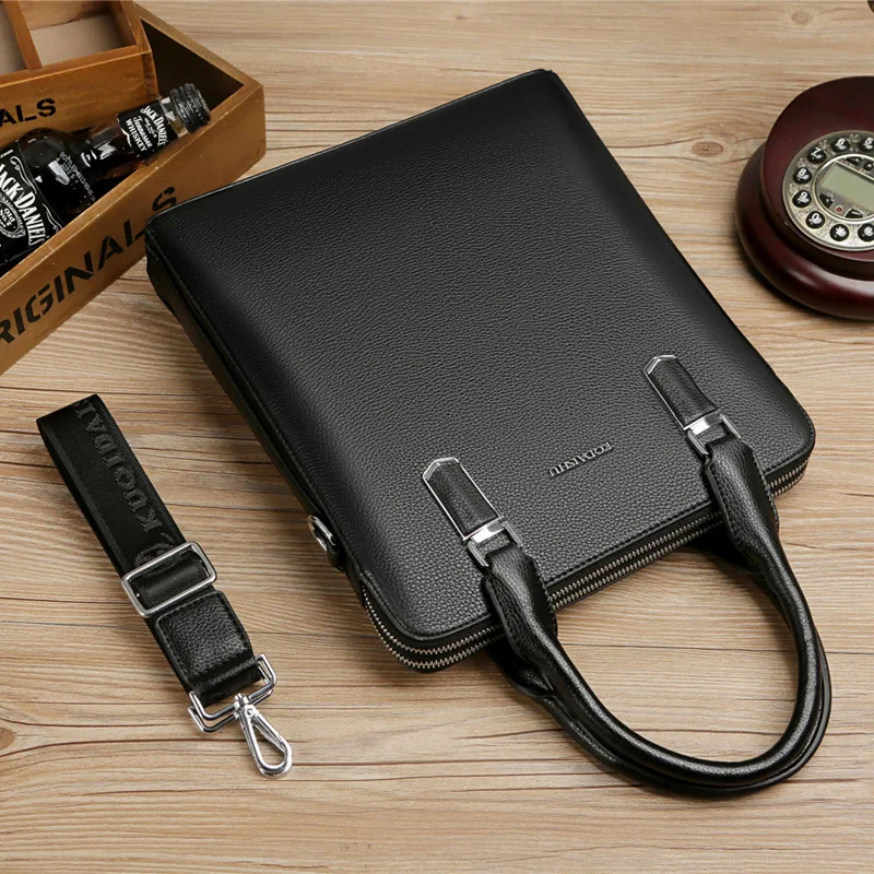 Cow Genuine Leather Business Men's Briefcase High Capacity Male Shoulder Bag Men Messenger Bag Tote Computer Bags leather briefcase