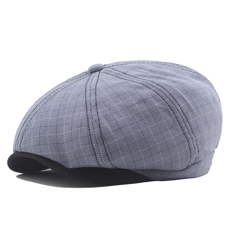 New Retro Berets Men Women Vintage Plaid Newsboy Beret Hat Retro Adjustable Octagonal Cap New Spring Summer Breathable_voghion.com