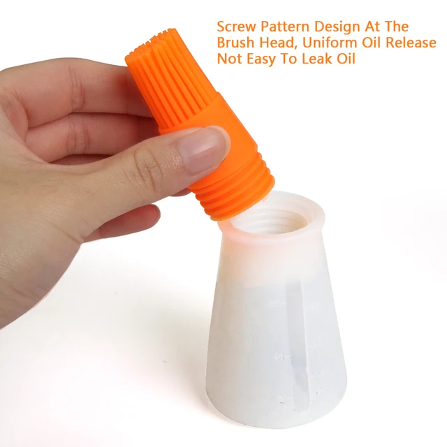 Sütőolaj Kefe Szilikon Olajpalack Sapka Barbecue Kefével Méretarányos Mártással Vajkefe Konyhai Főzési Kiegészítő - Image 5