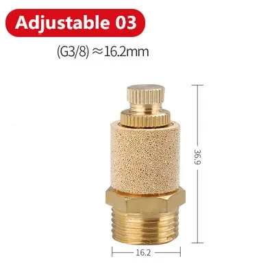 空気圧排気マフラーサイレンサー 1/8 1/4 3/8 1/2 BSP おねじ