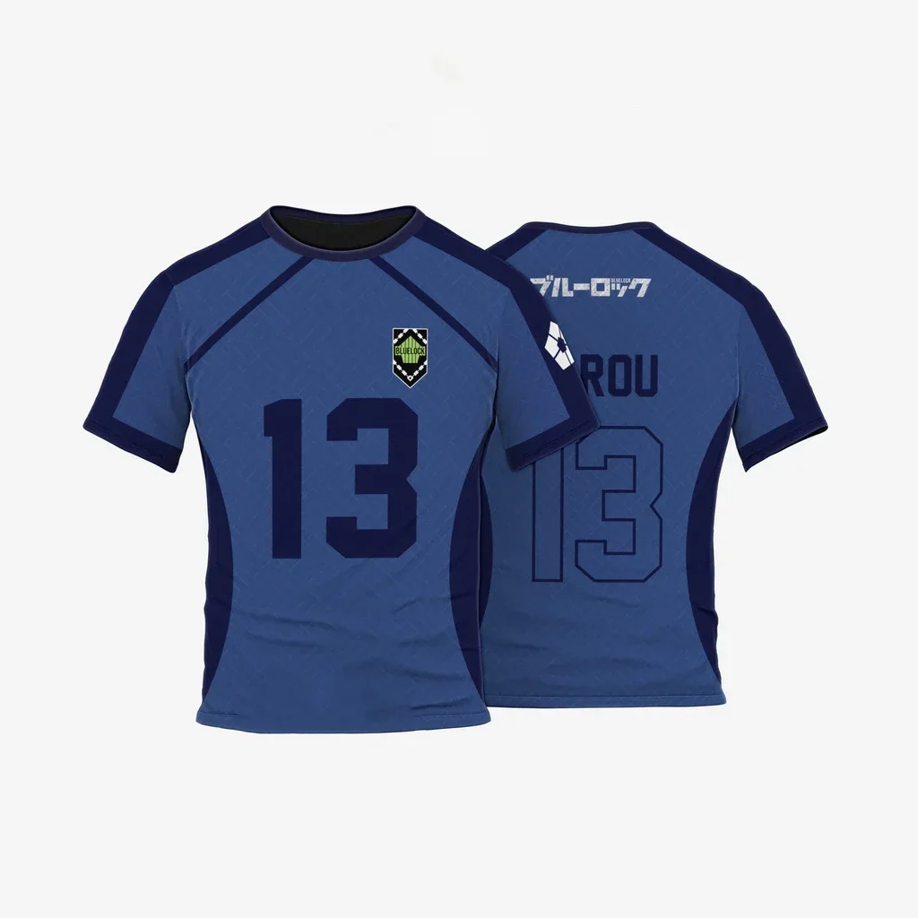 Men T-shirt Anime Japanese Blue Lock Isagi Yoichi Football Jersey 3d Print Tshirt Cosplay Hyoma Chigiri Meguru T shirt Tops Boy 4