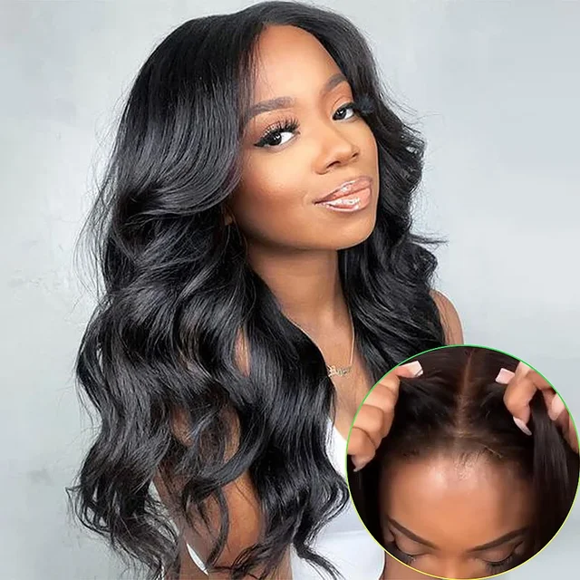 Body Wave Glueless Lace Wig Human Hair Ready To Wear 4x6/5x5  Lace Human Hair Wigs For Black Women Brazilian Remy Wig Bling Hair