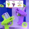 Carrot Gun Shooting Saucer Disc Toy Soft Bullet Foam Disc Launcher Gun Flying Shooter Pistol Kids Outdoor Game Recreation Toy 1
