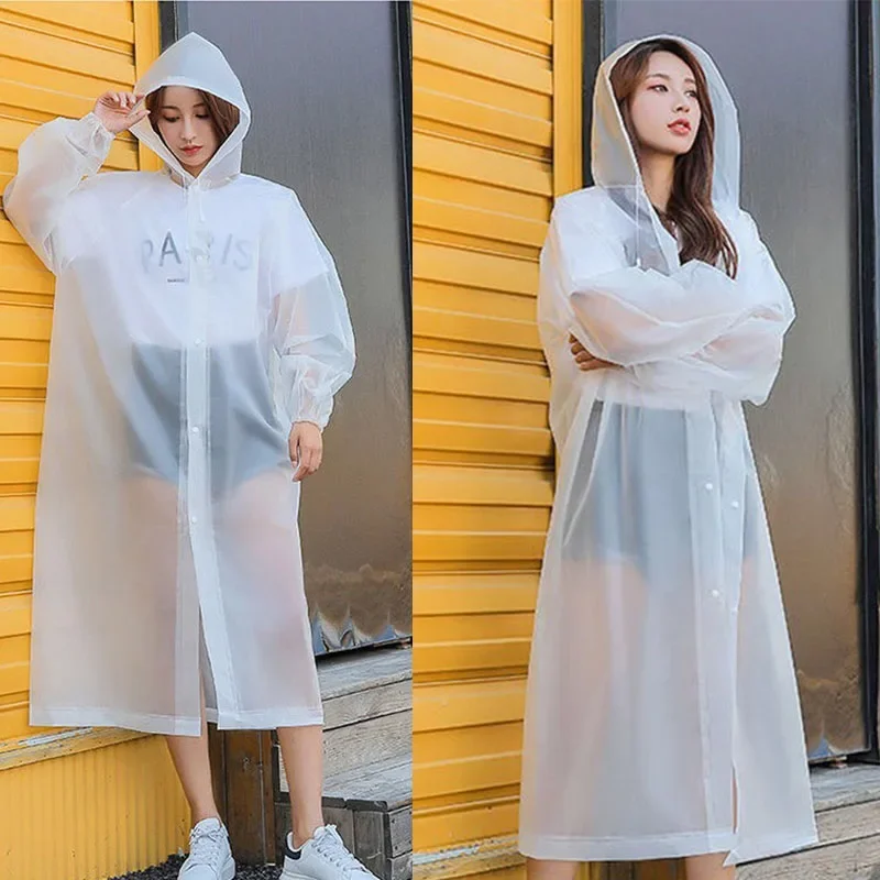 1pc EVA Unisex Raincoat Thickened Waterproof Camping Rainwear Suit raincoat poncho