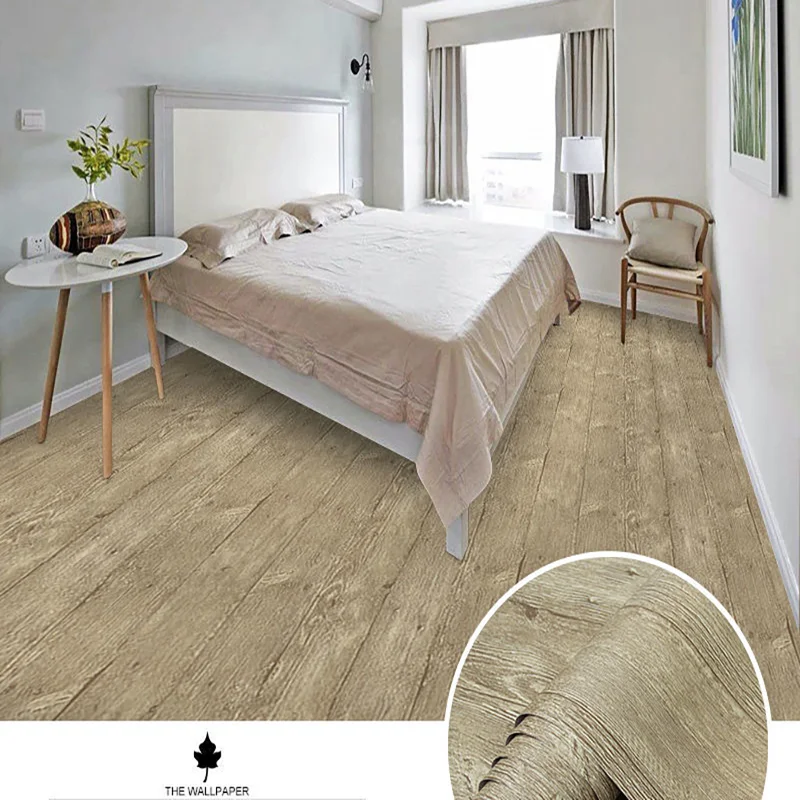 Wood Grain Thick Non-slip Floor Stickers for Bathroom Refurbish Self Adhesive Waterproof Wear-resistant Home Wall Tile Stickers farmhouse rustic shower curtain vintage country shower curtains for bathroom wood farmhouse bathroom decor waterproof washable