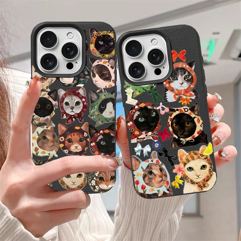 Charming Cloth Cat Design Soft Rubber Phone Case
