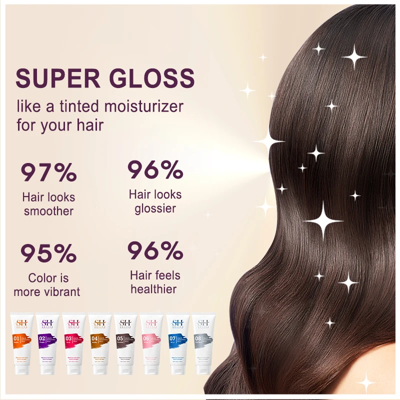 Sevich 9 colors Fashion 15 daysTemporary Hair Dye Mask Mild Formula Diy 5-Minute Coloring Easy Wash Plant Dyeing Hair Mask 100ML