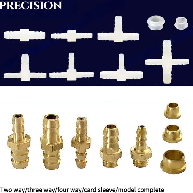 Dental Chair Gas Water Pipe Plastic Pair Two Way Straight Three Way Four Way Pipe Joint Copper Sleeve Fixing Clip Dentist Tool