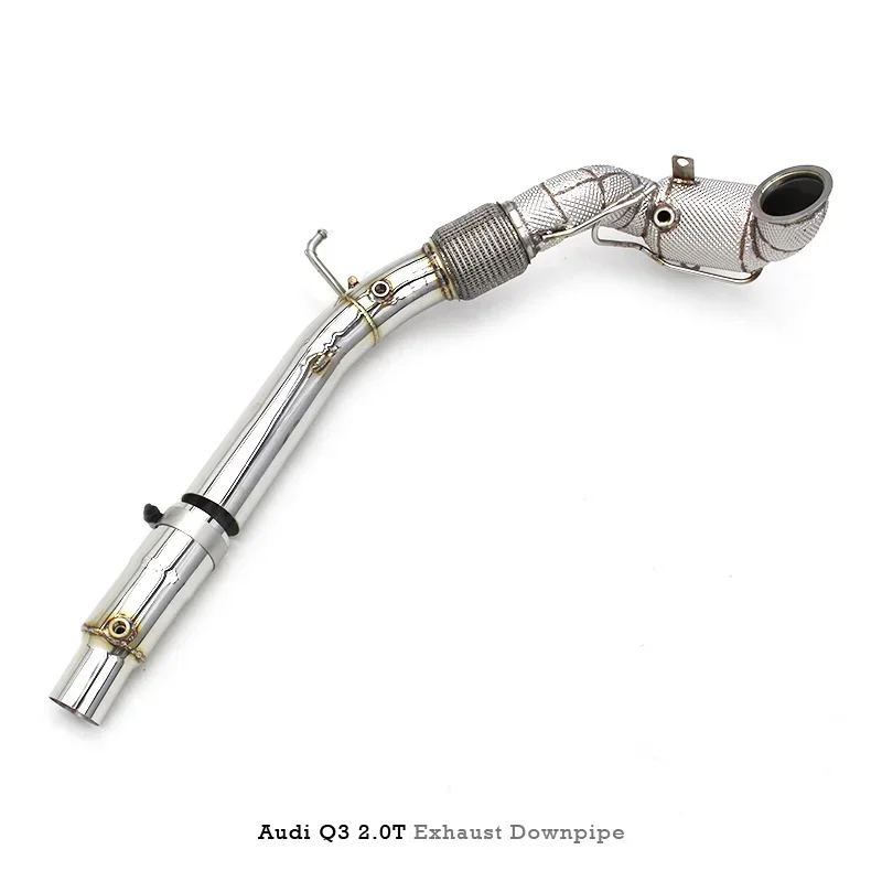 Section High flow Pipes branch downpipe Exhaust Pipe with for Q3 2.0T -