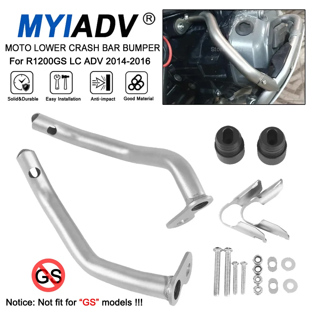 Motorcycle Accessories Crash Bar For BMW R1200GS GS1200 Adventure 2014-R 1200 GSA R1200 Motorcycle Lower Engine Guard Bumper Frame Protector Bar
