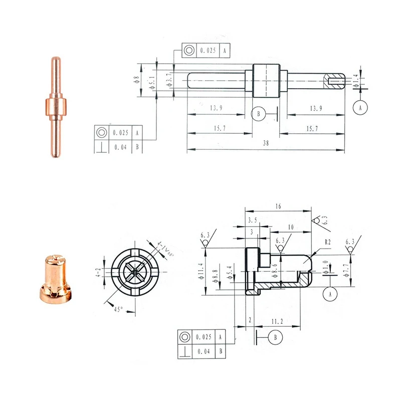 PT-31 Mes Plasma Snijder Ferramenta Verbruiksartikelen Kit Verlengde Plasma Nozzles Tips Passen Lgk40 Cut50