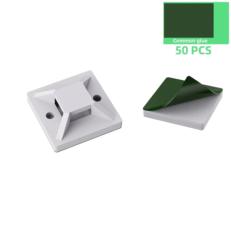 50/100/150pcs Nylon Self-Adhesive Cable Ties Mount Wire Fasten Organizer Fixers thumbnail 8