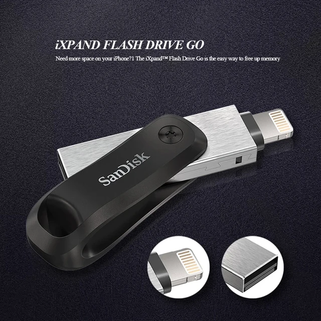 SanDisk iXPAND FLASH DRIVE FOR IPHONE, IPAD and computers 128 GB Pen Drive  - SanDisk 