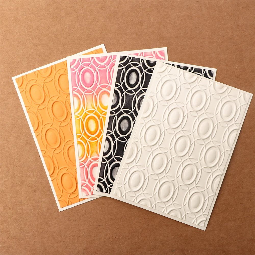 3D Embossing Folder Solid Hollow Oval Doodle Background For DIY Scrapbooking Paper Craft Adding Texture Making Stencil plastic embossing folder embossing folder metal cutting dies stencils