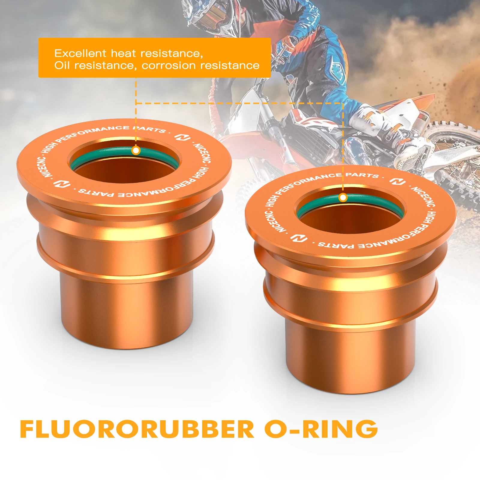 NICECNC Für KTM EXC 300 EXC 250 EXCF 350 EXC 450 XCW 300 XCF-W 450 500 2017-2023 20 mm 22 mm Vorder- und Hinterradabstandshalter Nabenhalsbänder – Detail 4