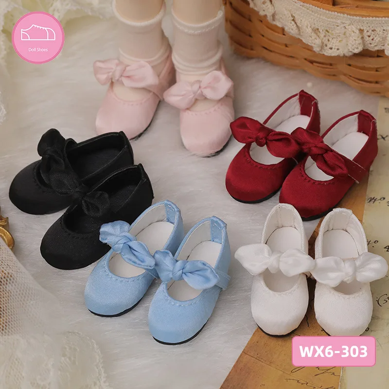 Genuine Bjd Baby Shoes 6 Points Doll Multi-color Casual Bow Princess Shoes