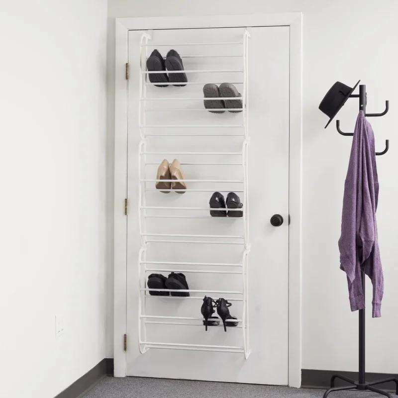 

Home Basics 36 Pair Over the Door Steel Shoe Rack, White