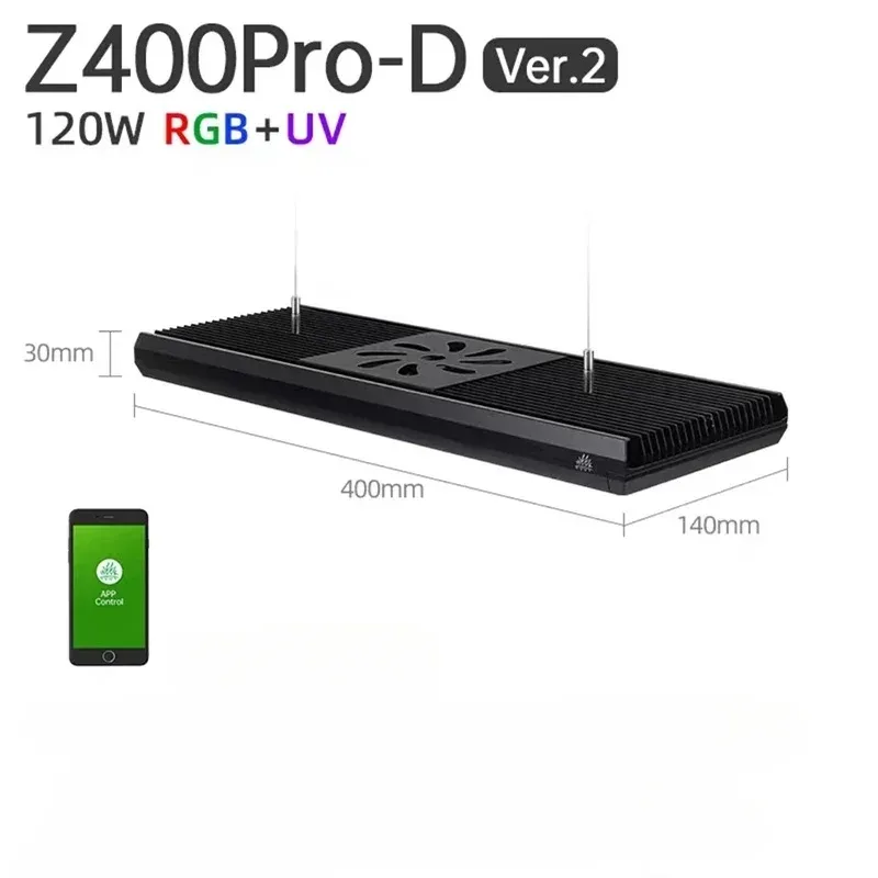 WEEK AQUA Z400Pro水槽用LEDライト WEEK AQUA Z400 40CM Full Spectrum LED Aquarium Light - RGB+UV for